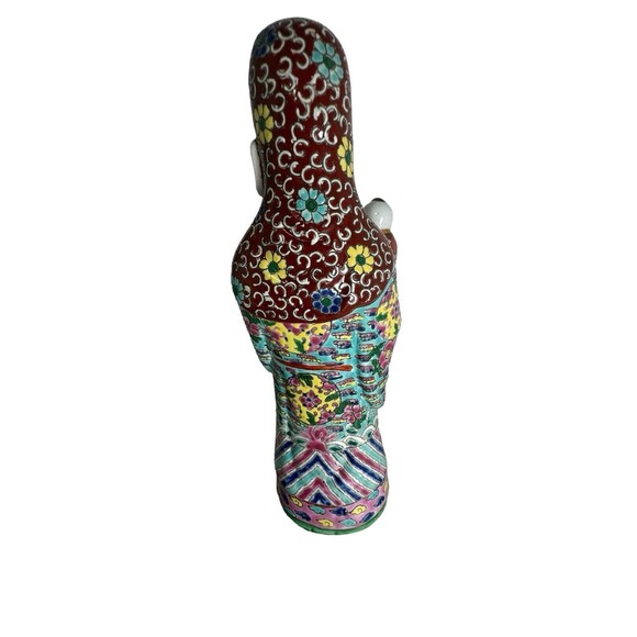 Antique Chinese Famille Rose Porcelain Shao Lao- God Of Longevity- Signed- Read - Picture 10 of 16